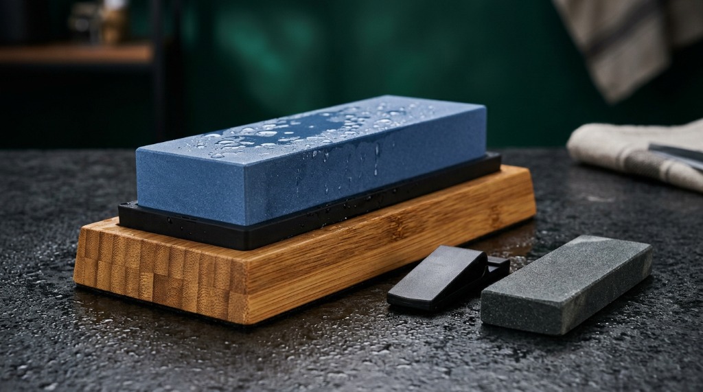 DastakDo Dual-Grit 1000/6000 Premium Whetstone Sharpening Kit